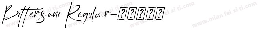 Bittersoni Regular字体转换